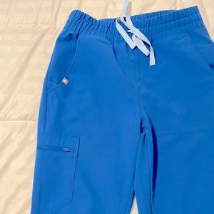 Figs high waisted Zamora scrub jogger pants in royal blue XSP